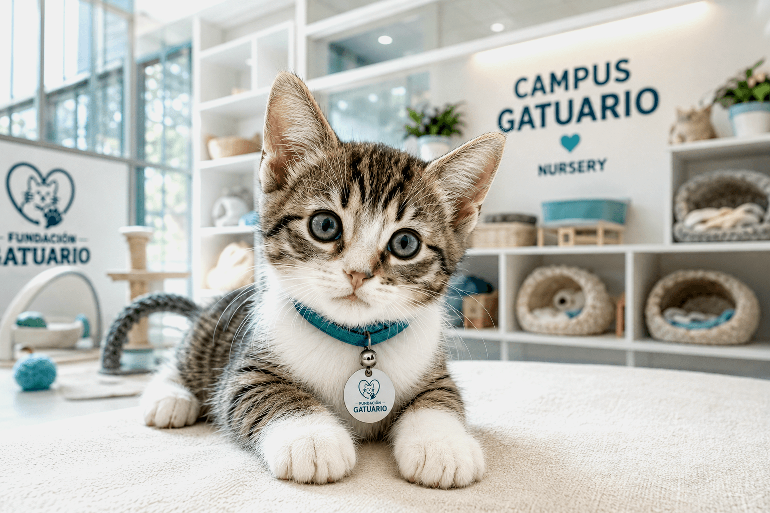 Gato bajo cuidado prolongado en Fundación Gatuario